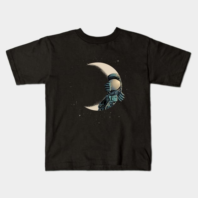 Crescent moon Kids T-Shirt by carbine